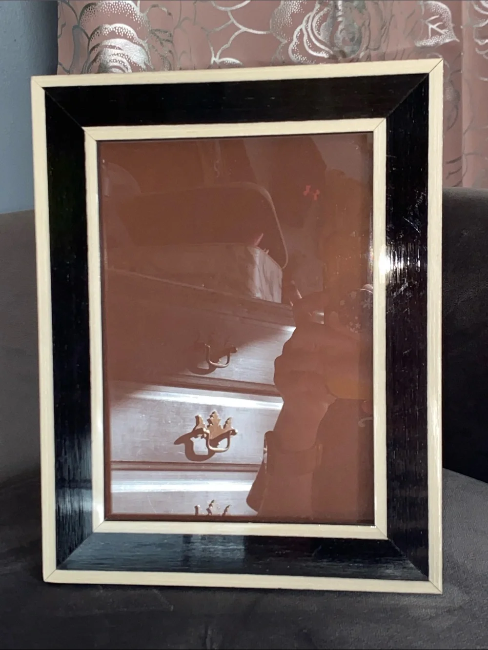 Vintage Natalini Italian 5x7 Picture Frame Handmade Wood Marquetry Inlay Italy